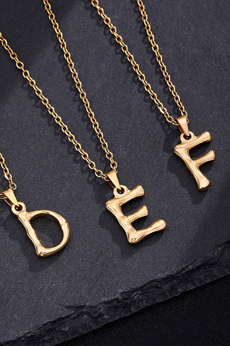 FASHION SIMPLE ALPHABET PENDANT NECKLACE_CWAJE230