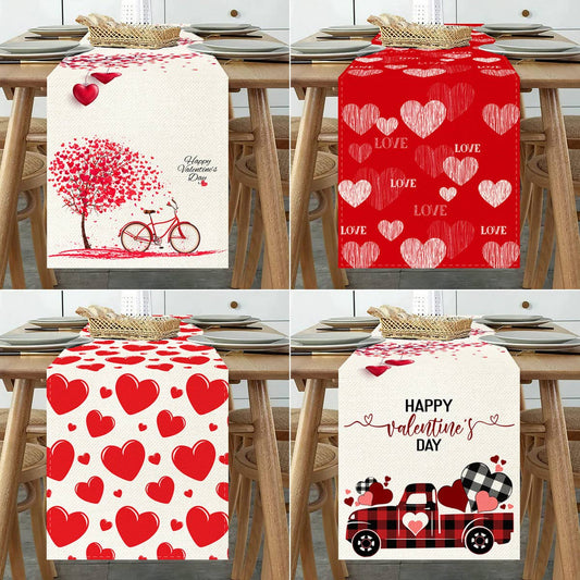 VALENTINE'S DAY DIGITAL PRINTED TABLE FLAG