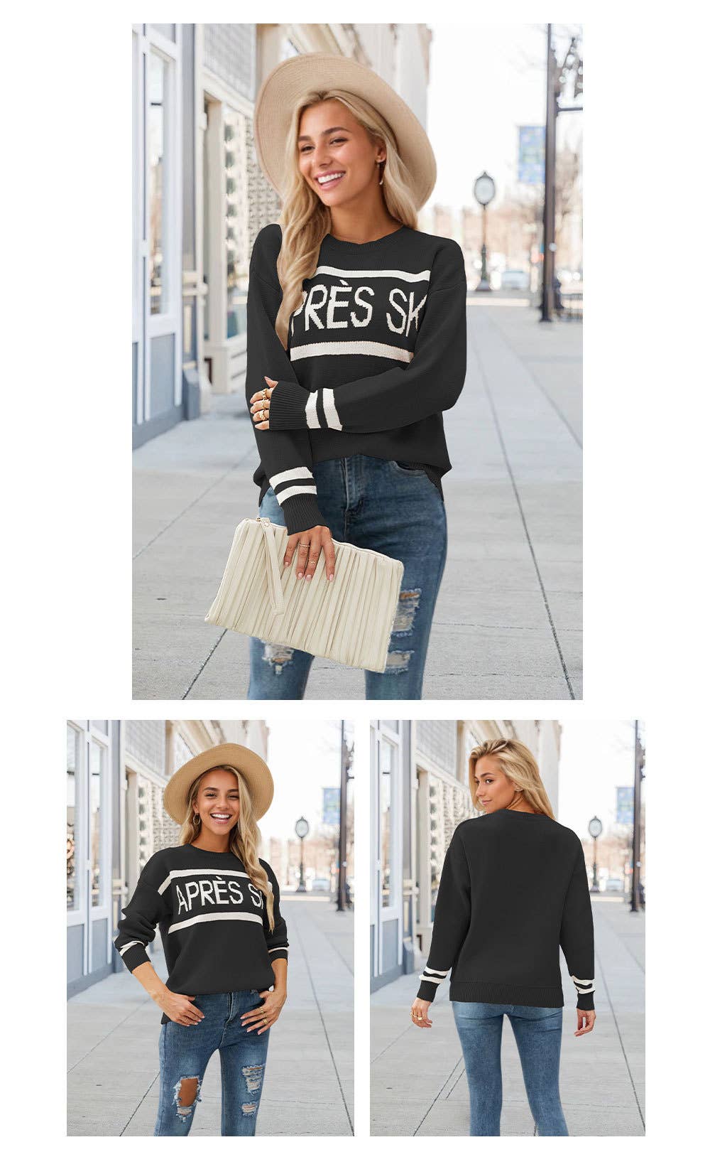 Alphabet jacquard fashion base knitwear