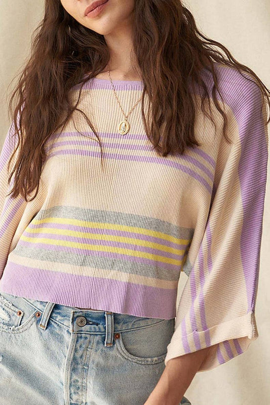SHORT LONG-SLEEVED TURTLENECK SWEATER WITH THREAD