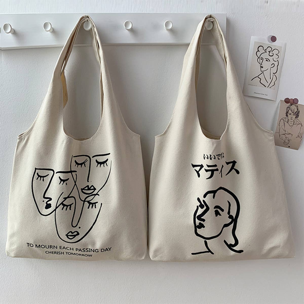 ONE-SHOULDER LARGE-CAPACITY PRINTED CANVAS BAG_CWAB2192