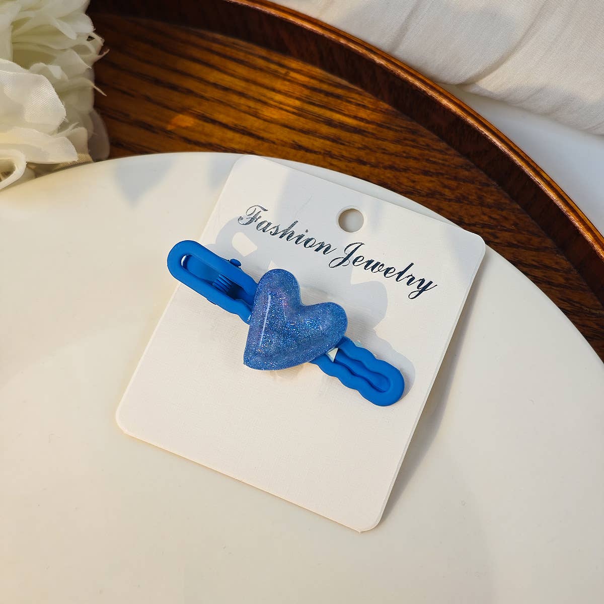 Colorful heart-shaped dopamine cute duckbill clip