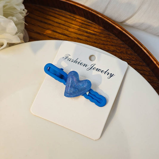 Colorful heart-shaped dopamine cute duckbill clip