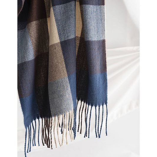 Melange Plaid Scarf ? Soft Faux Cashmere Fall Wrap