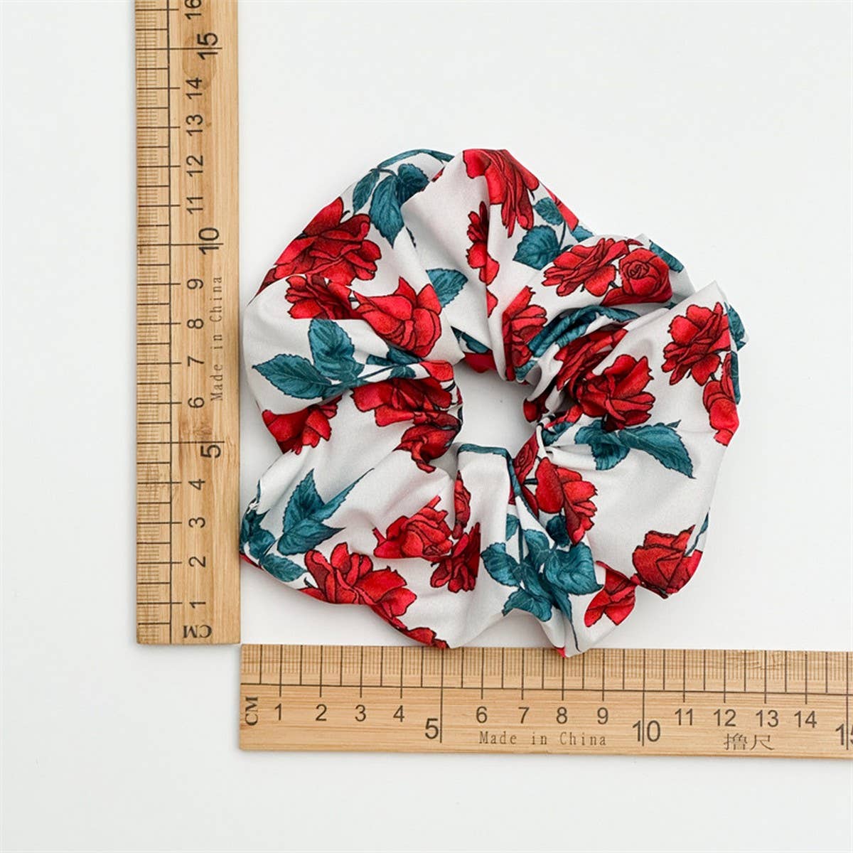 2024 NEW ROSE PRINTED LARGE INTESTINE HAIR TIE_CWAHA2419