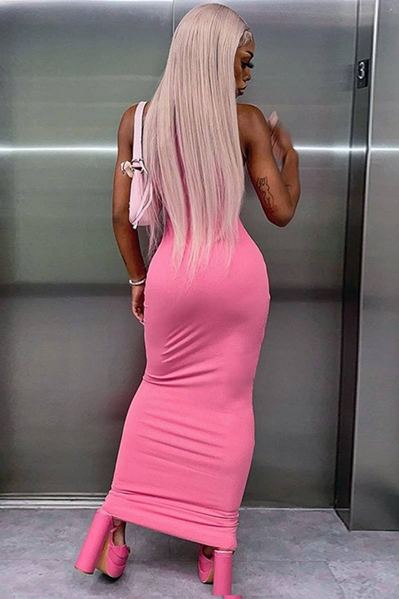 CWDMD4990_SUMMER SLEEVELESS BODYCON LONG DRESS