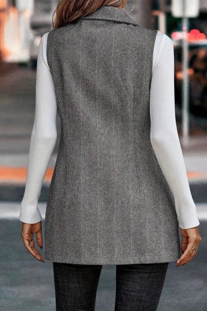 CWOCASL0021_AUTUMN/WINTER FASHION SLEEVELESS BLAZER