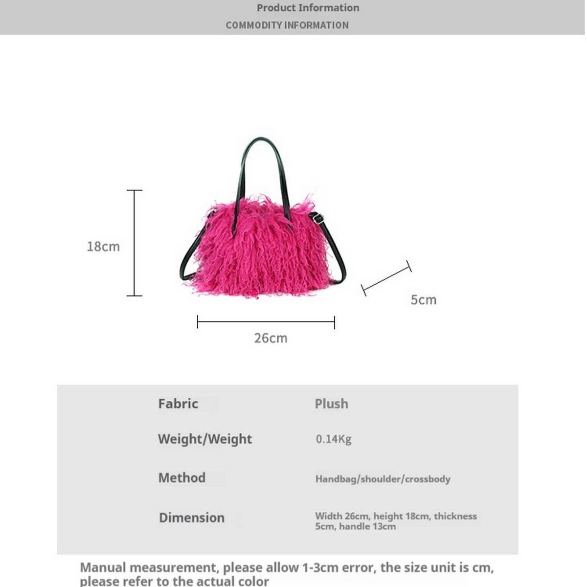 Plush Shearling Shoulder Bag Women Fashion Tote_CUAB00553