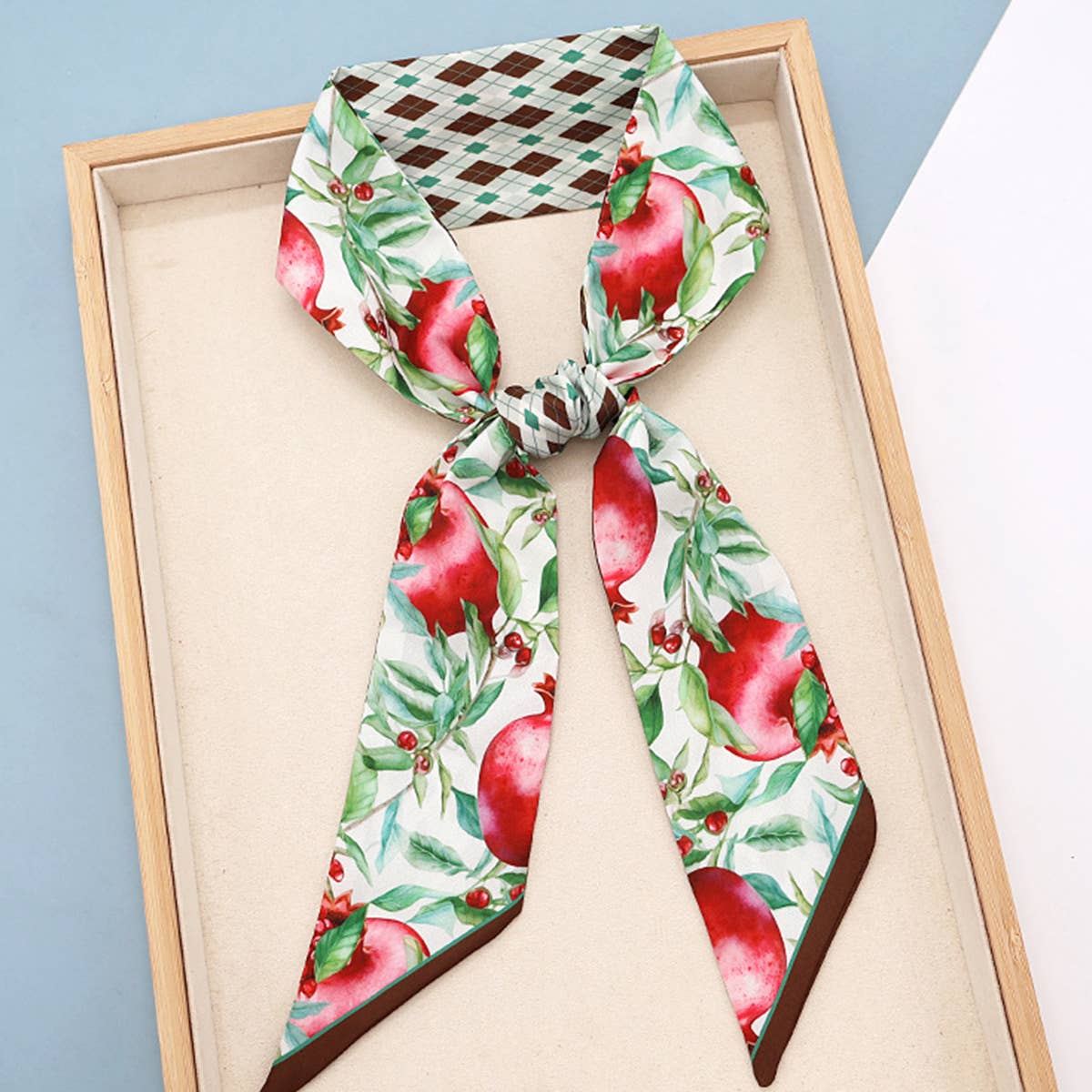 Fruit Print Twilly Scarf ? Hair Tie & Bag Ribbon