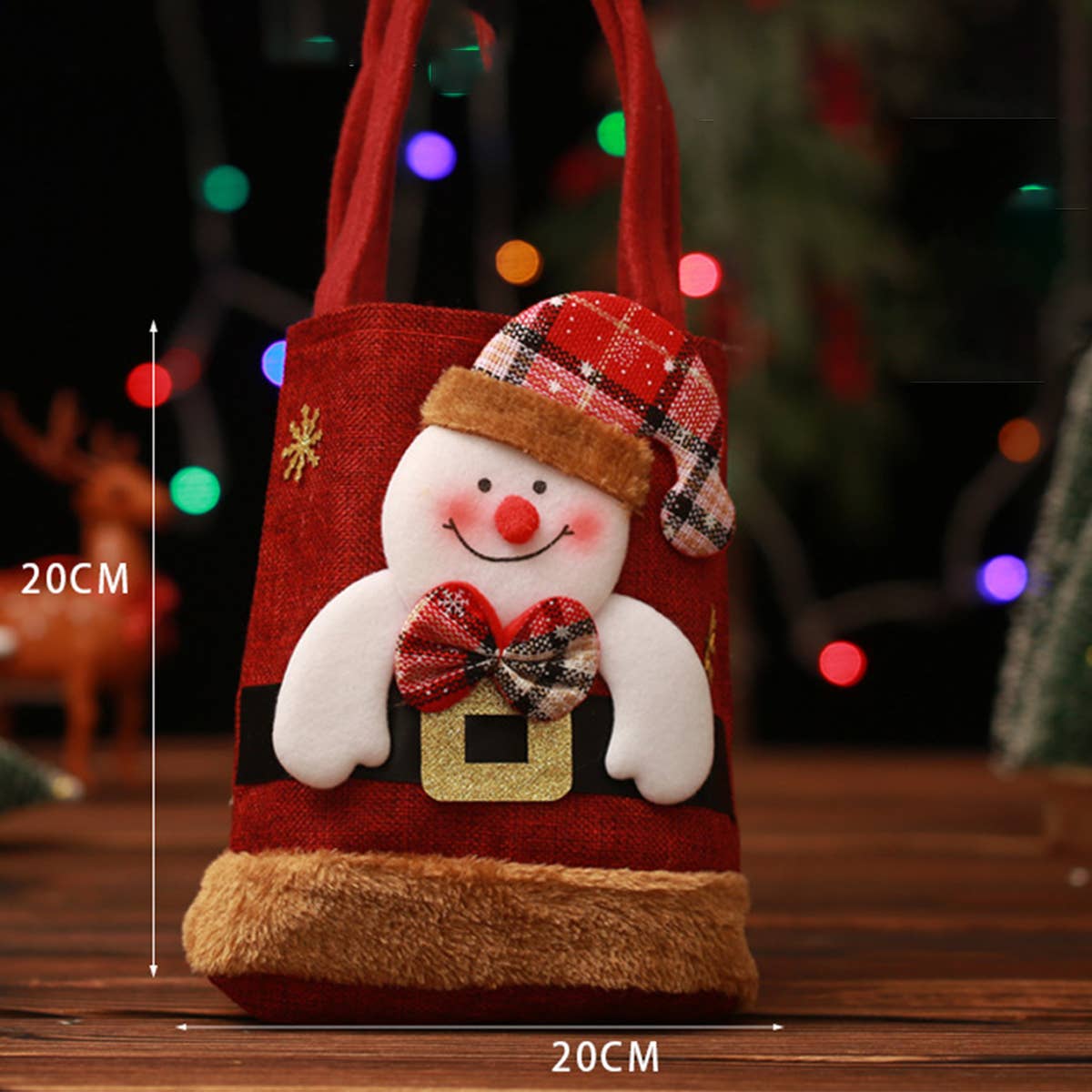 CWMM9348_CHRISTMAS SANTA SNOWMAN DEER GIFT BAG