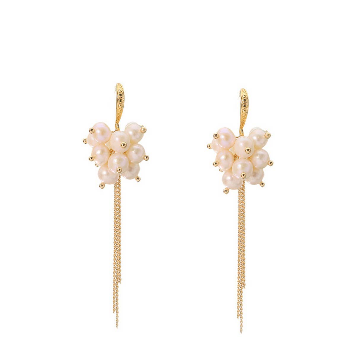NEW HIGH-END RETRO TASSEL PEARL EARRINGS