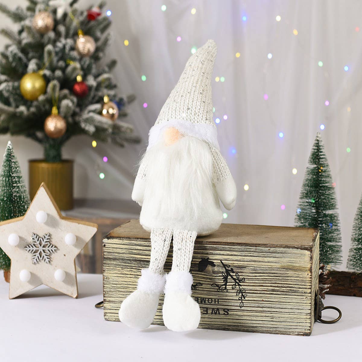 CHRISTMAS FACELESS OLD MAN DOLL WINDOW DISPLAY