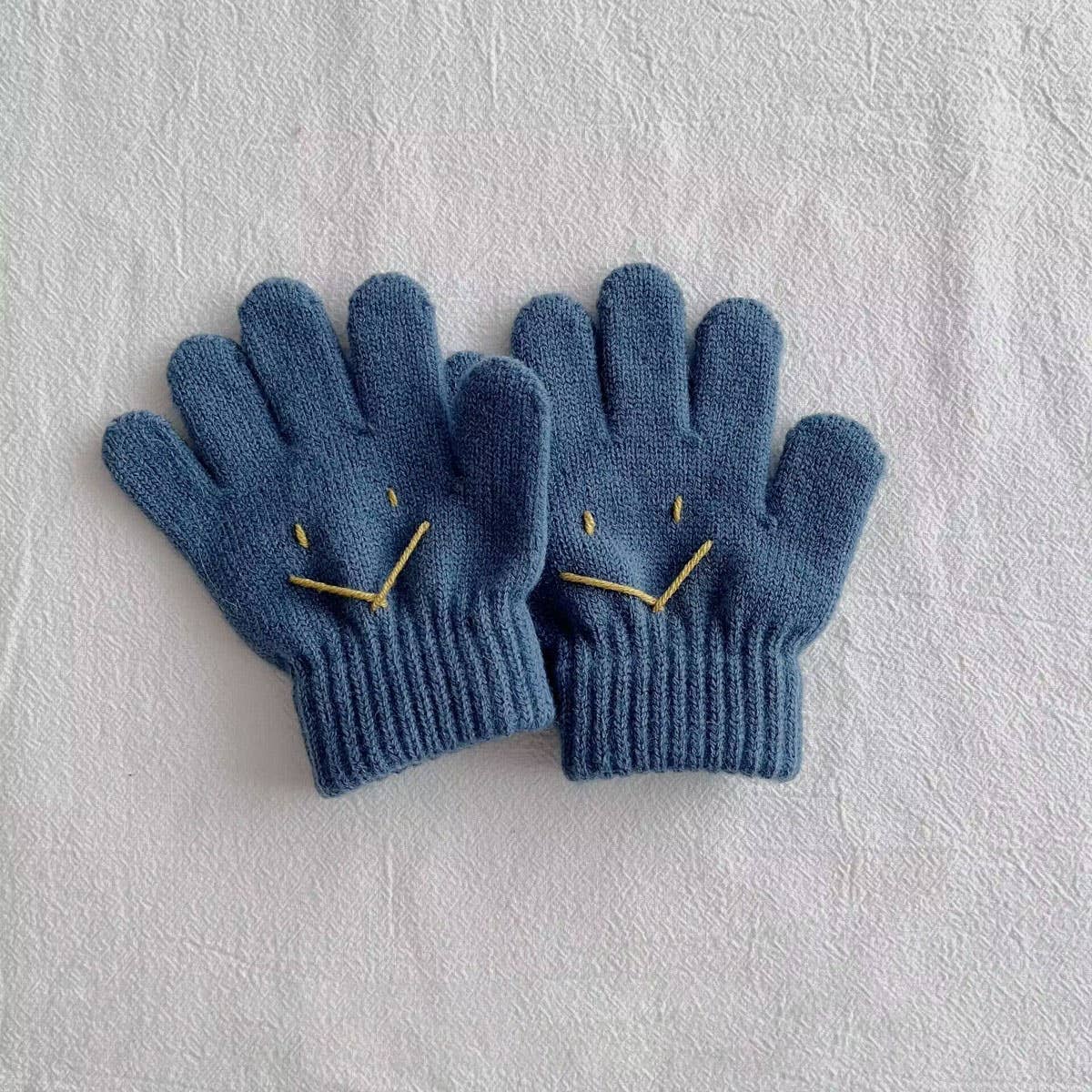 WINTER CUTE SMILEY FACE CHILDREN'S KNITTED GLOVES_CWAG0497
