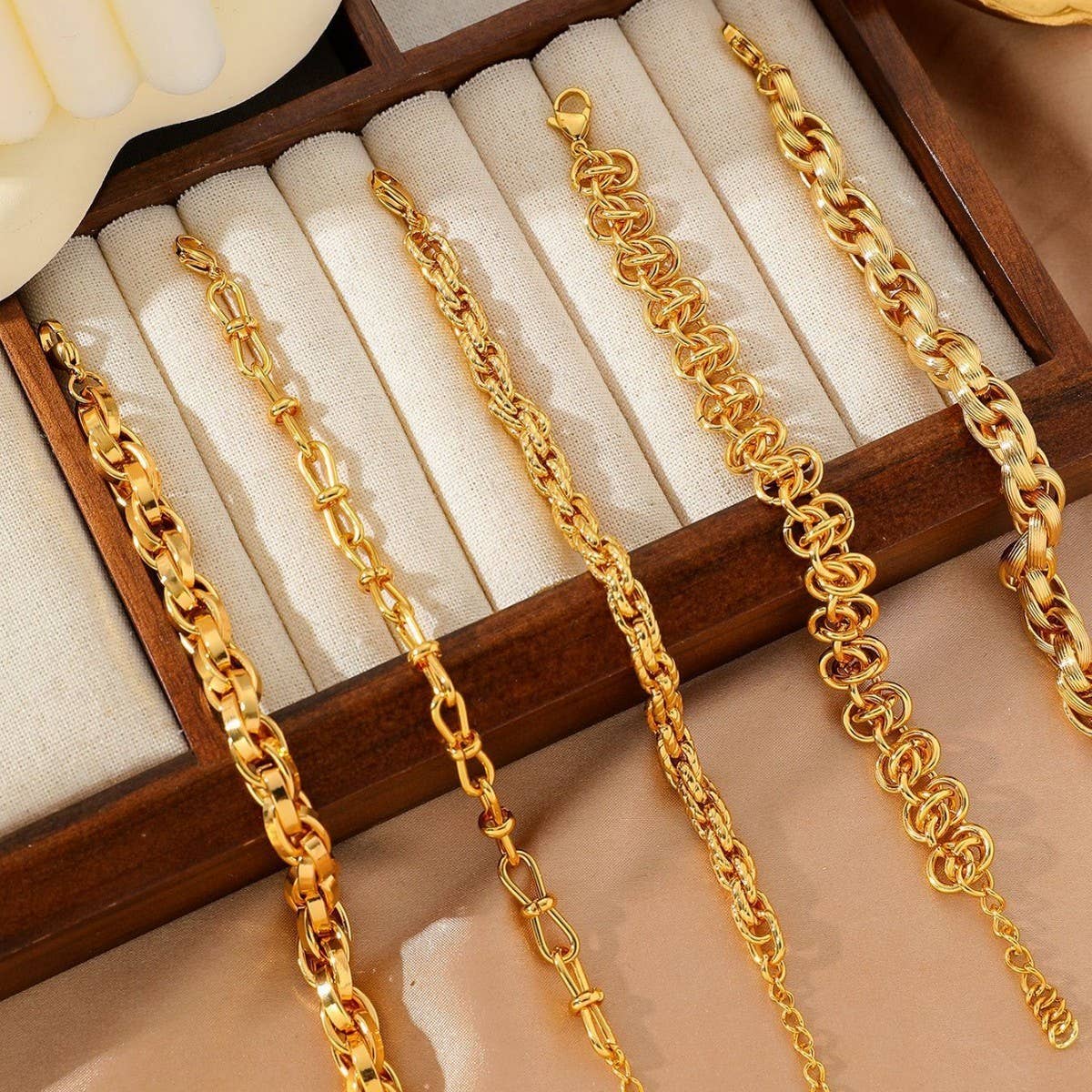 VACUUM PLATED 18K GOLD NON-FADING CHAIN BRACELET