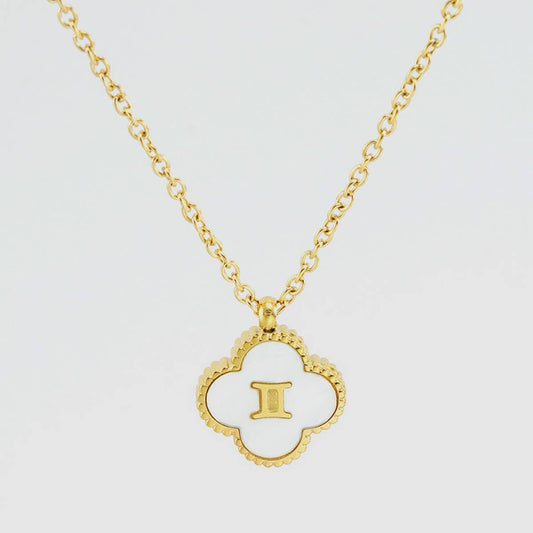 SHELL FOUR LEAF CLOVER CONSTELLATION NECKLACE