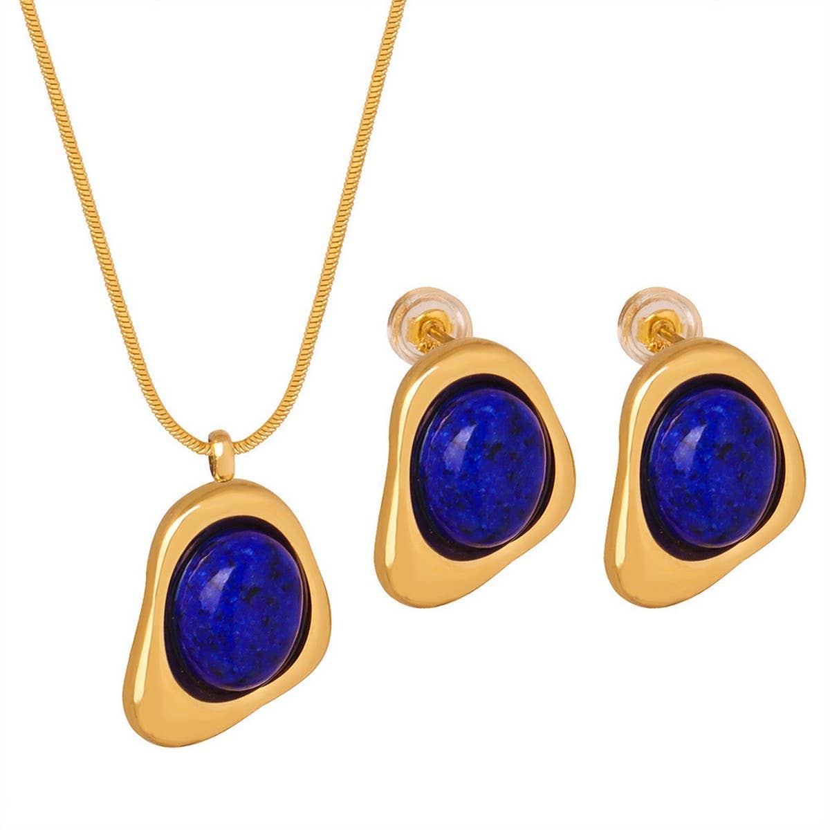 INLAID SAPPHIRE PENDANT NECKLACE JEWELRY