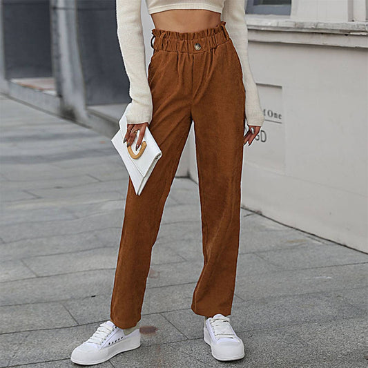 Fashion Women¡¯s Autumn New Solid Corduroy Pants