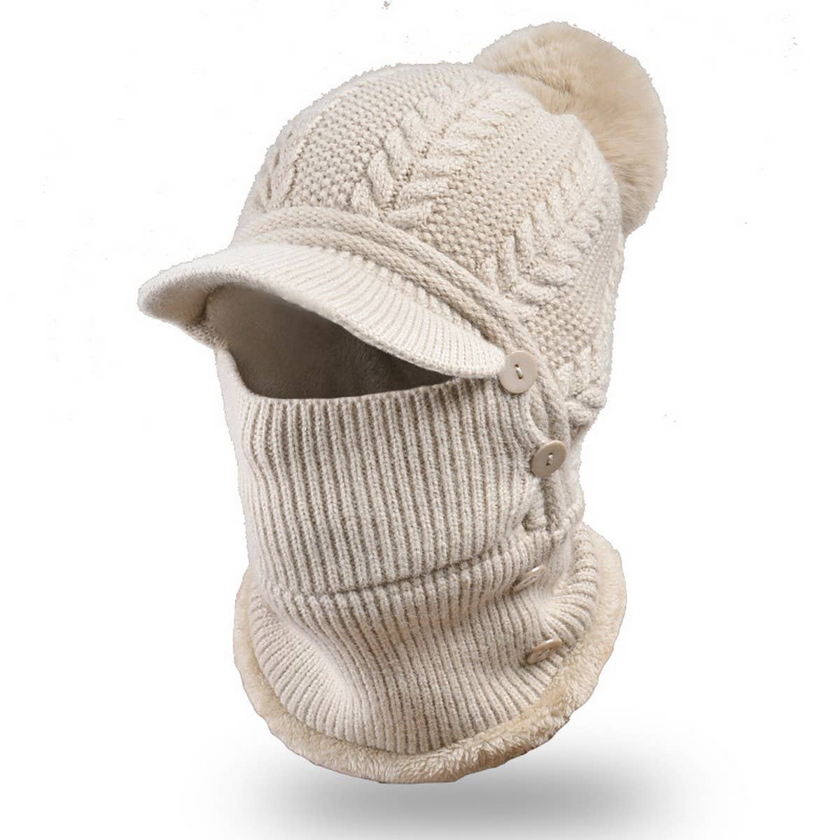 WINTER WOMEN'S KNITTED PULLOVER EARMUFFS HAT