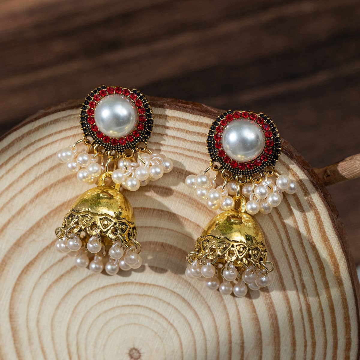 VINTAGE WIND BELL TASSEL EARRINGS