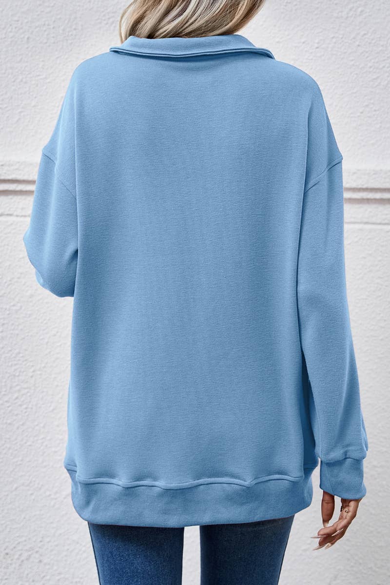 CWOHOL0967_WINTER LAPEL LONG SLEEVE FLEECE HOODIE