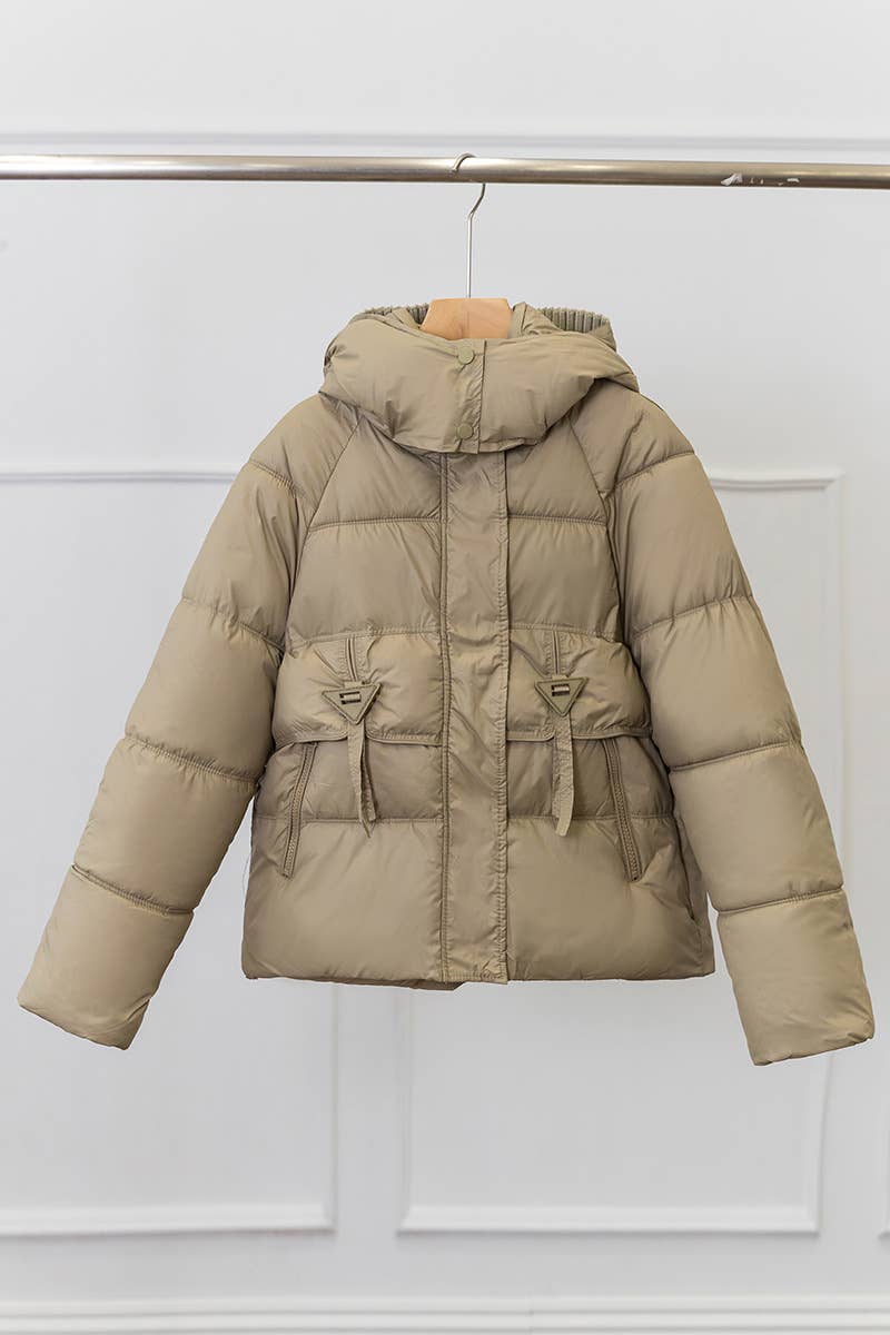 Stand-up collar thickened cotton-padded jacket