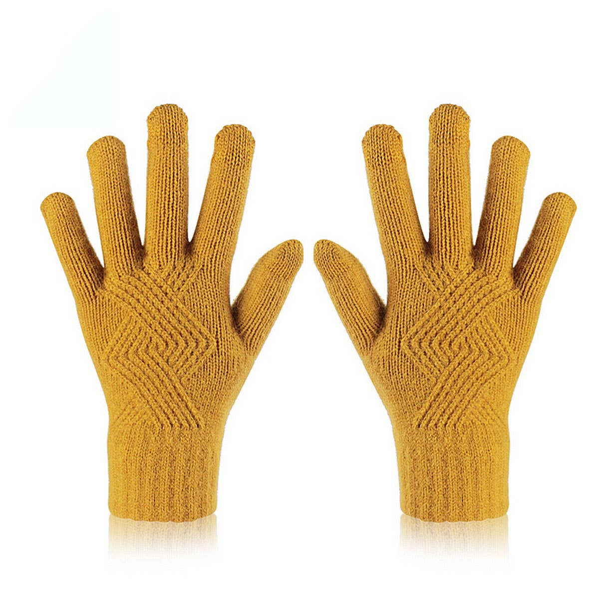 WINTER WARM WOOL KNITTED TOUCH SCREEN GLOVES_CWAG0378