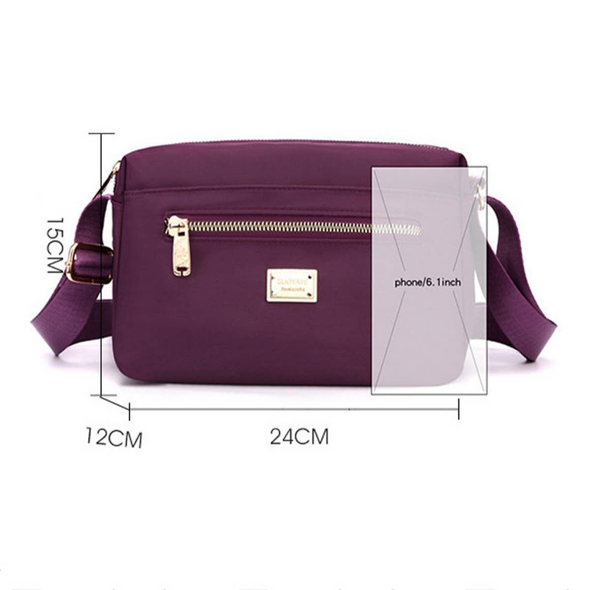 VERSATILE OXFORD CLOTH SHOULDER MESSENGER BAG