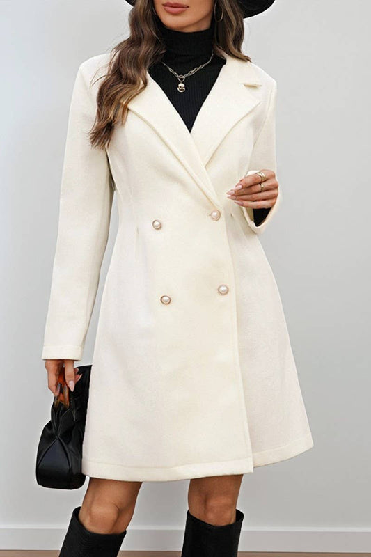 CWOCO00167_CHANEL STYLE PEARL BUTTON SOLID COLOR COAT