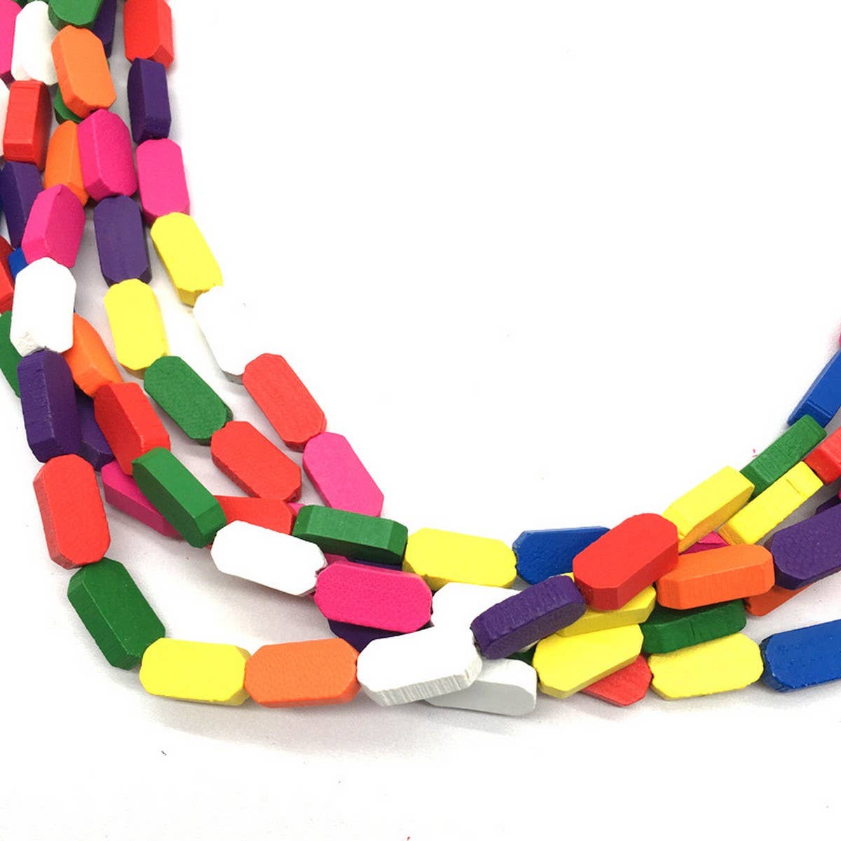MULTI-LAYERED COLORFUL BEADED HANDMADE NECKLACE