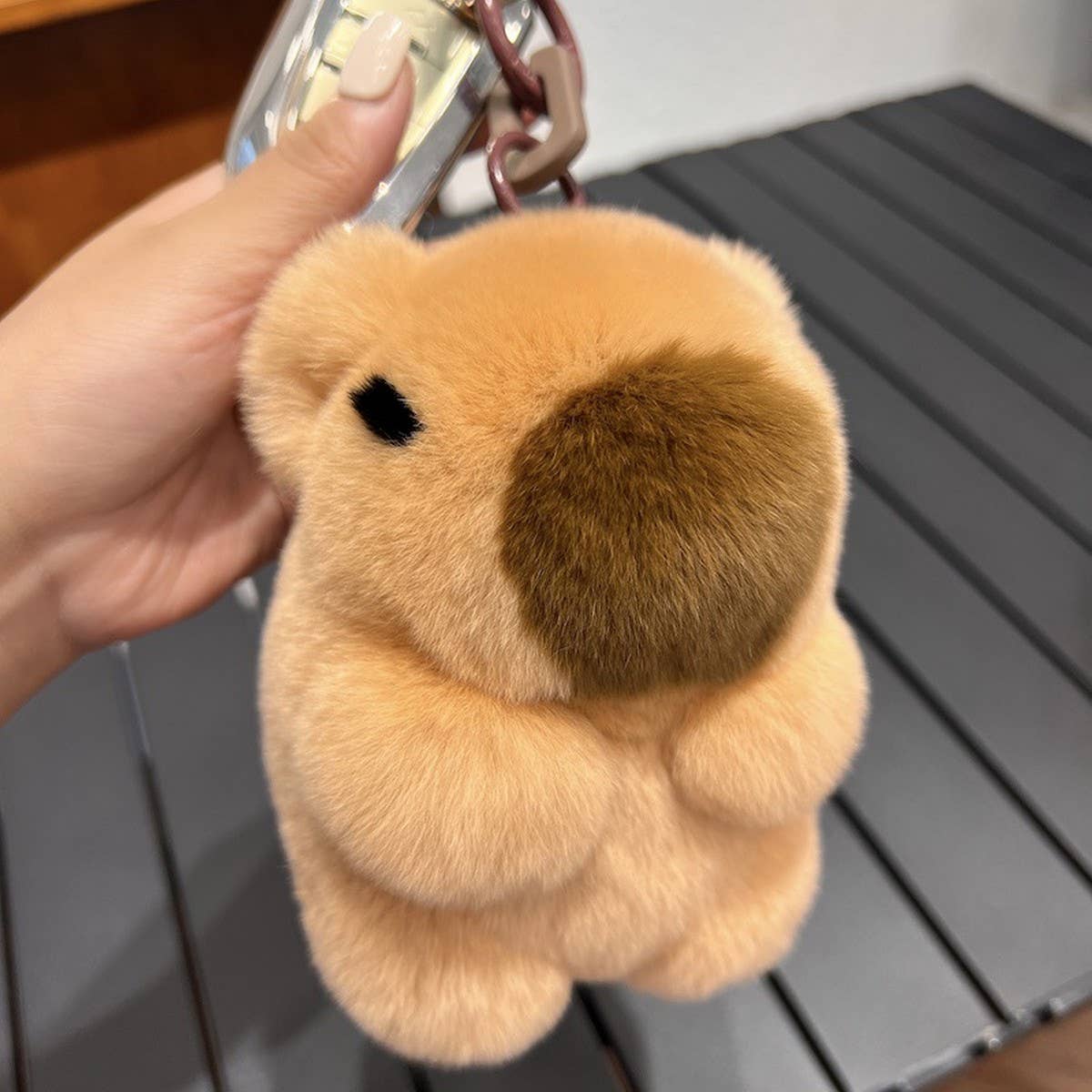 CUTE CAPYBARA PLUSH DOLL CAR KEYCHAIN PENDANT