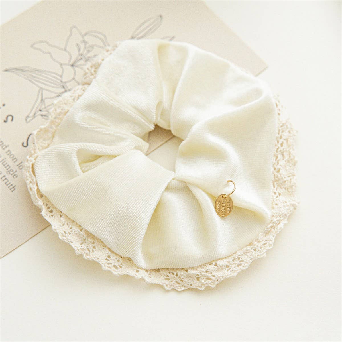 VINTAGE FRENCH VELVET LACE HAIRBAND