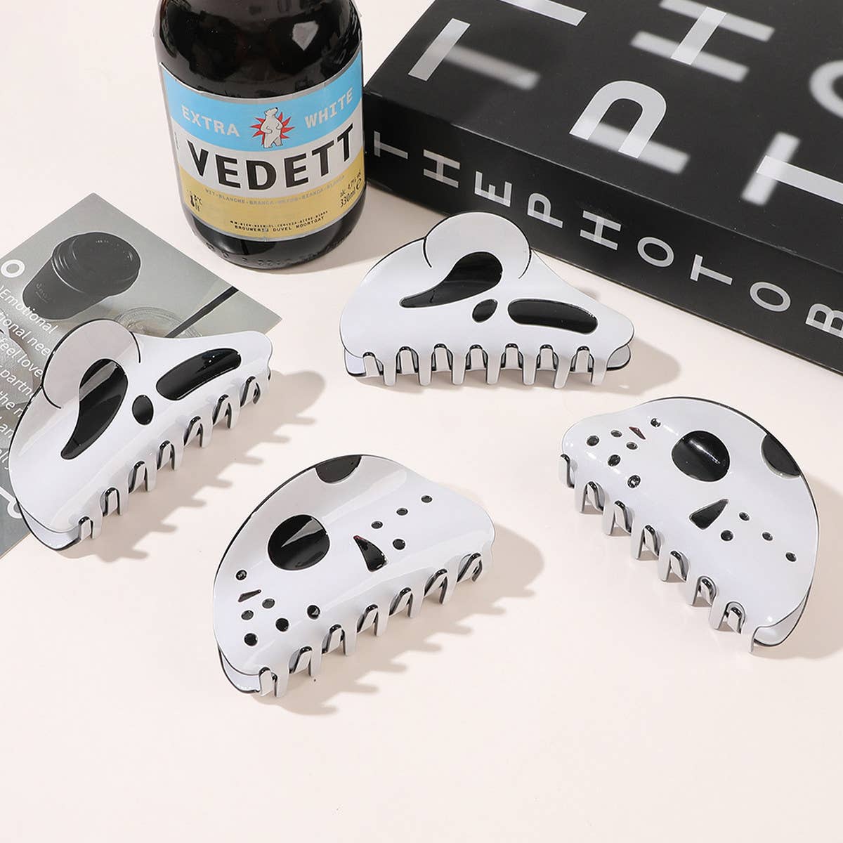 Ghost Hair Clip ? 9/10cm Halloween Shark Clip_CWAHA1635