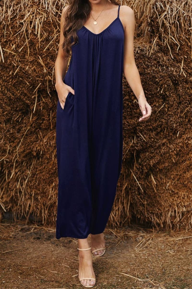 CWDHL0587_SUMMER CASUAL SLEEVELESS SUSPENDER ROMPER