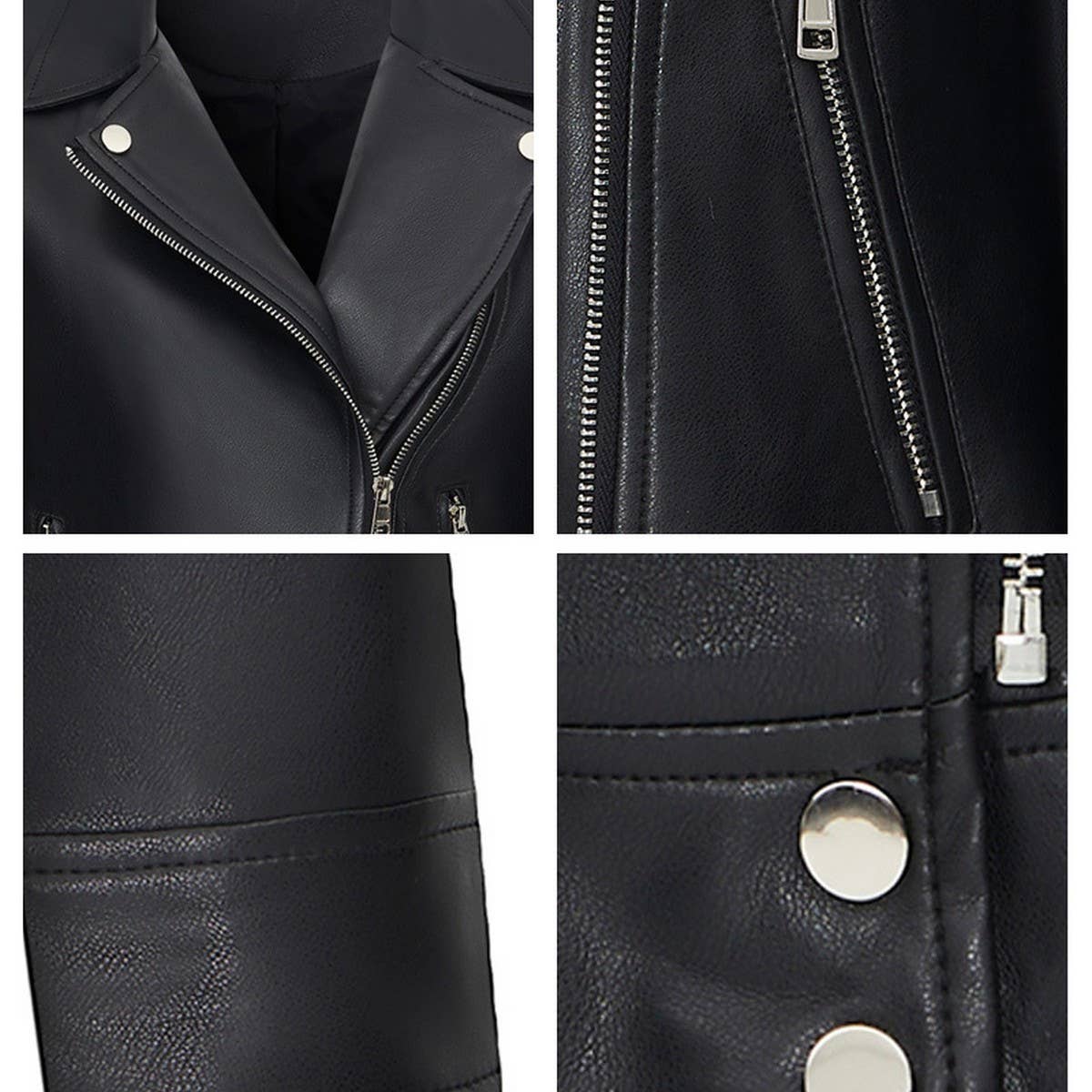 Cropped PU Moto Jacket?Fall Biker Style for Women