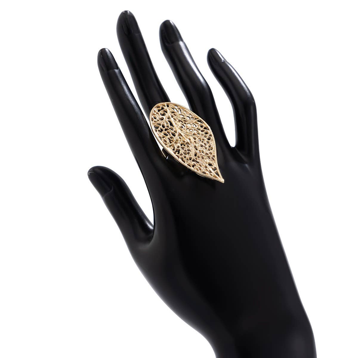 IRREGULAR GEOMETRIC HOLLOW WINDING ALLOY RING