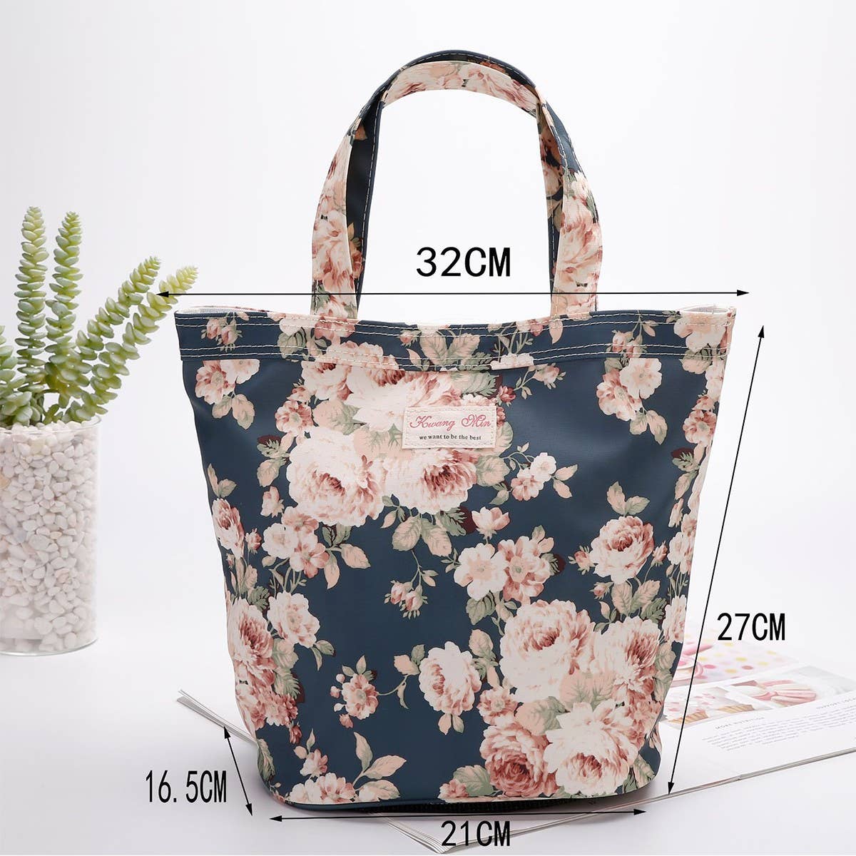 FLOWER PATTERN PORTABLE WASH BAG MAKEUP BAG_CWAB1736
