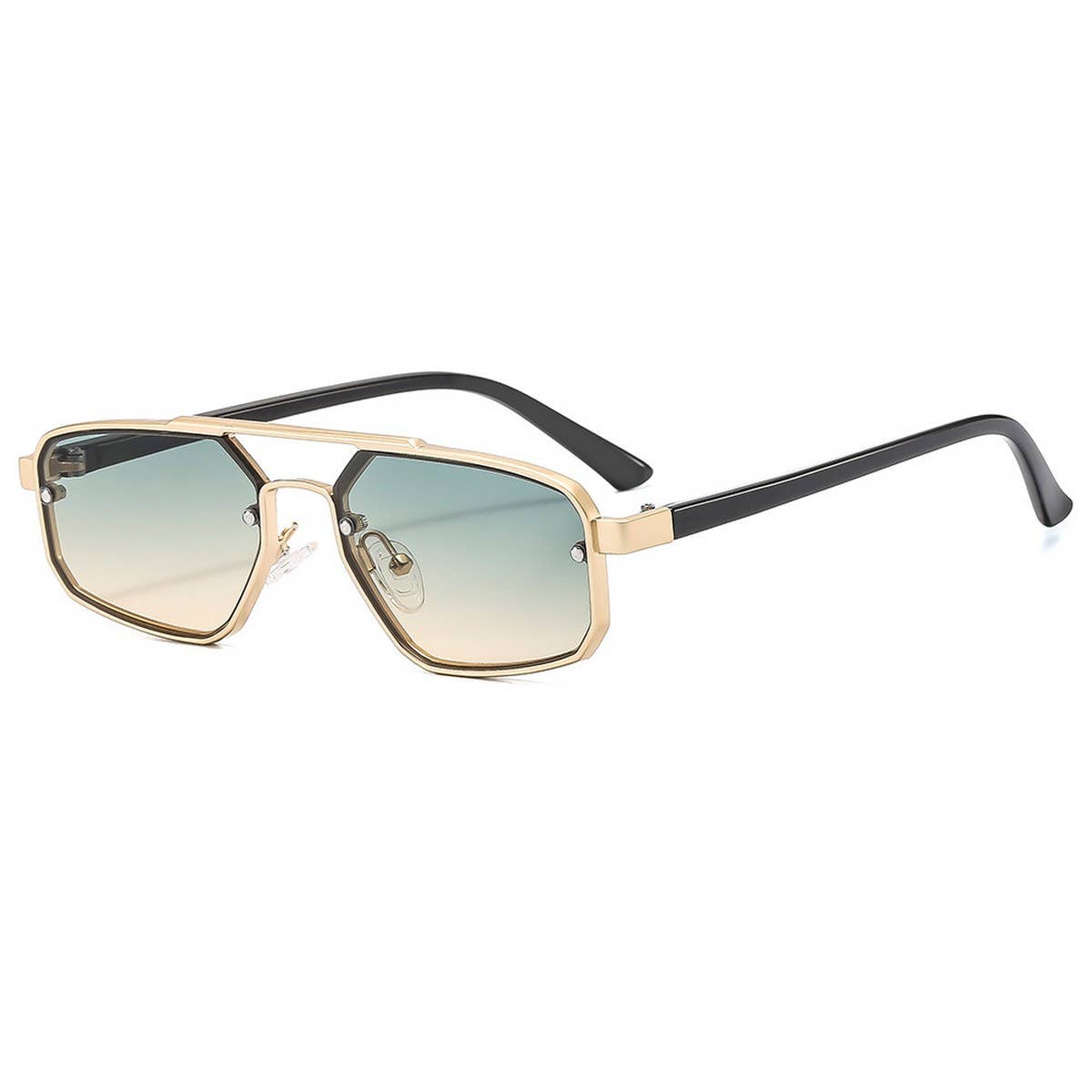 Retro Double Bridge Metal Sunglasses Unisex_CWASG1168