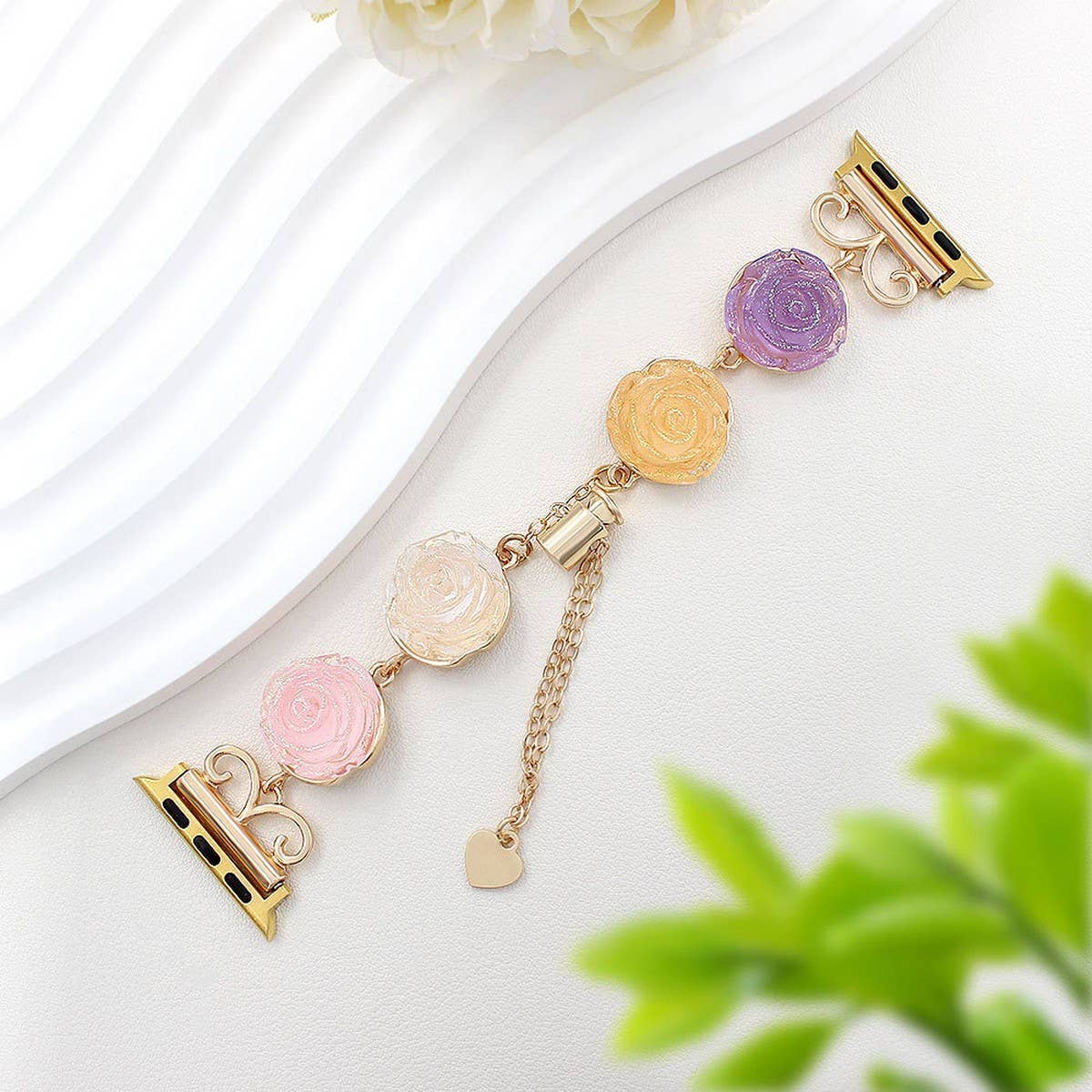 IWATCH8-1 TRANSPARENT DAISY DRIED FLOWER STRAP