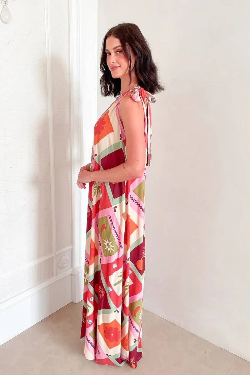 CWDMD5929_FASHIONABLE OFF-SHOULDER TIE ELEGANT FRENCH DRESS