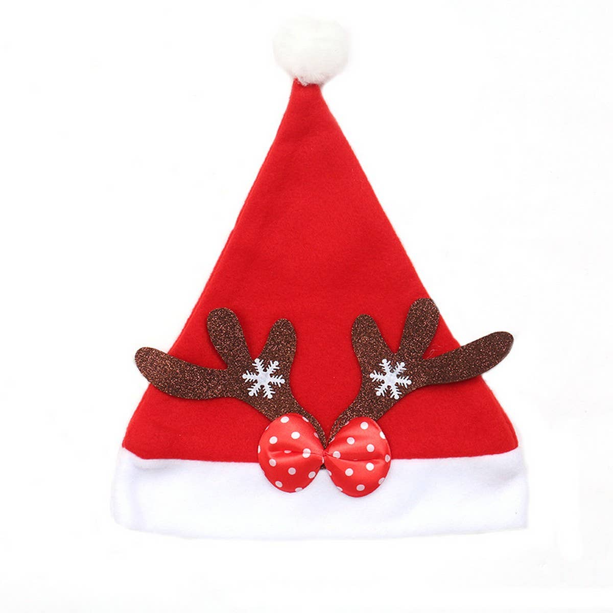 Luxury Velvet Reindeer Santa Hat for Xmas_CWAJE05369