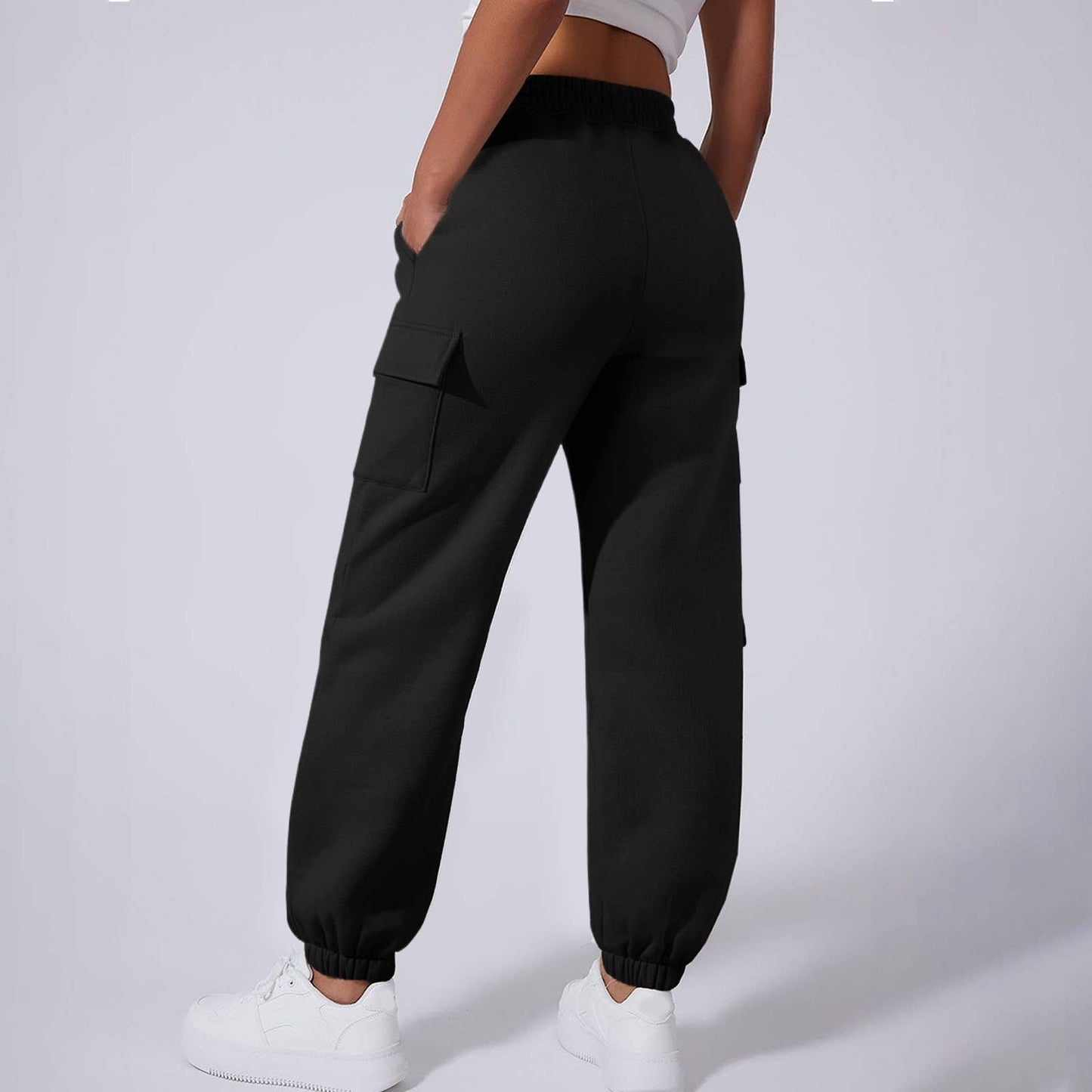 FLEECE AND THICK SOLID COLOR FASHION OVERALLS