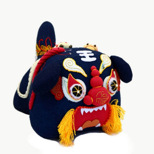 Handmade Embroidered Tiger Plush Doll Cute Toy