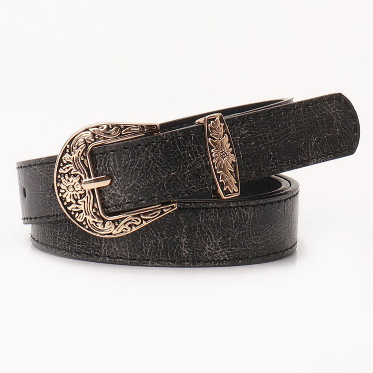 Fashionable jeans with a high-end style belt