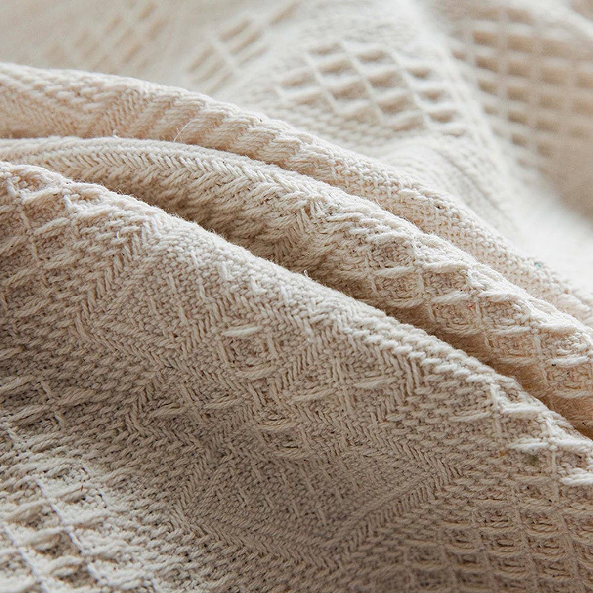 Solid Color Cotton Sofa Throw Blanket_CWMM9646