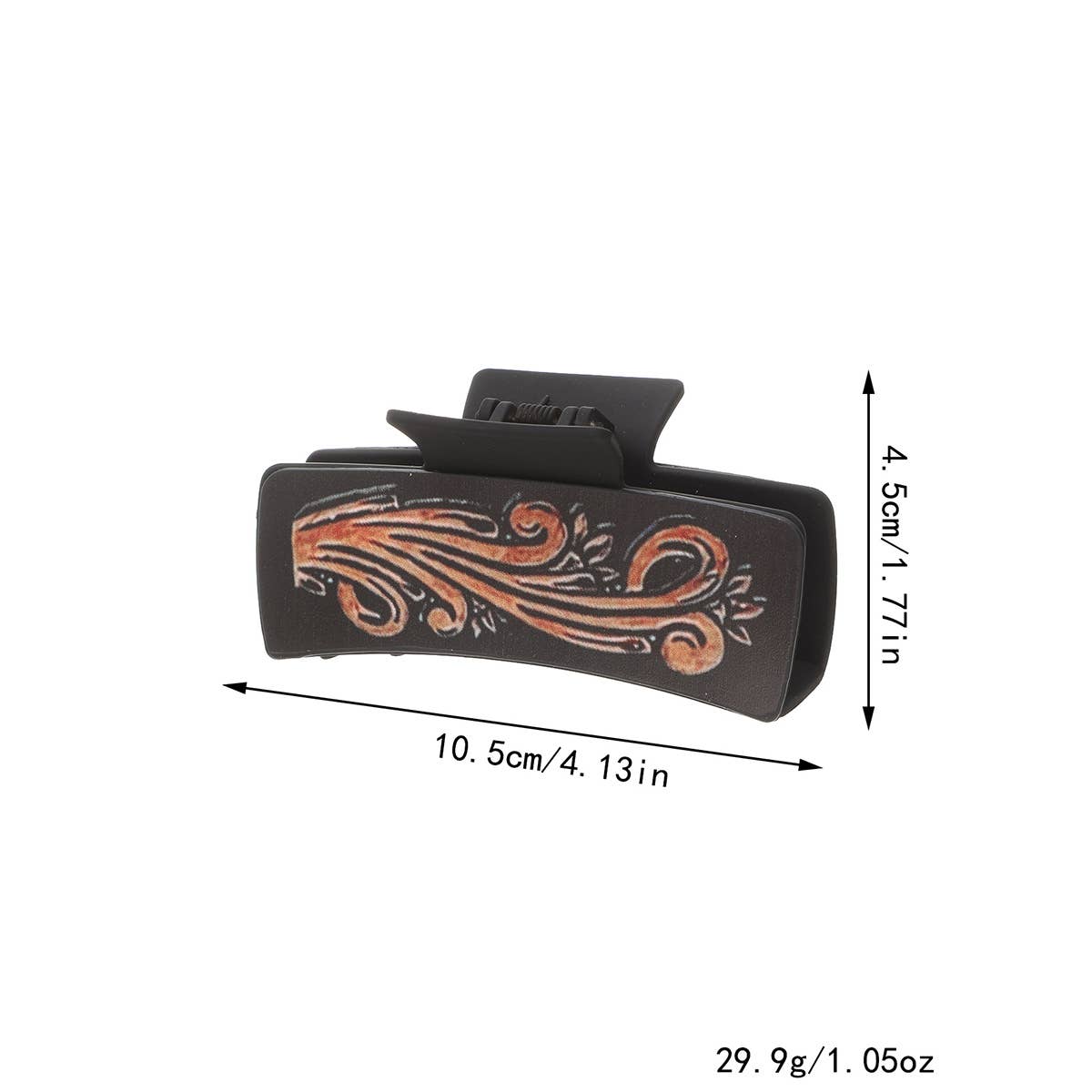 Western Cowgirl Hair Claw - Horsehair Leather Clip_CWAHA0591