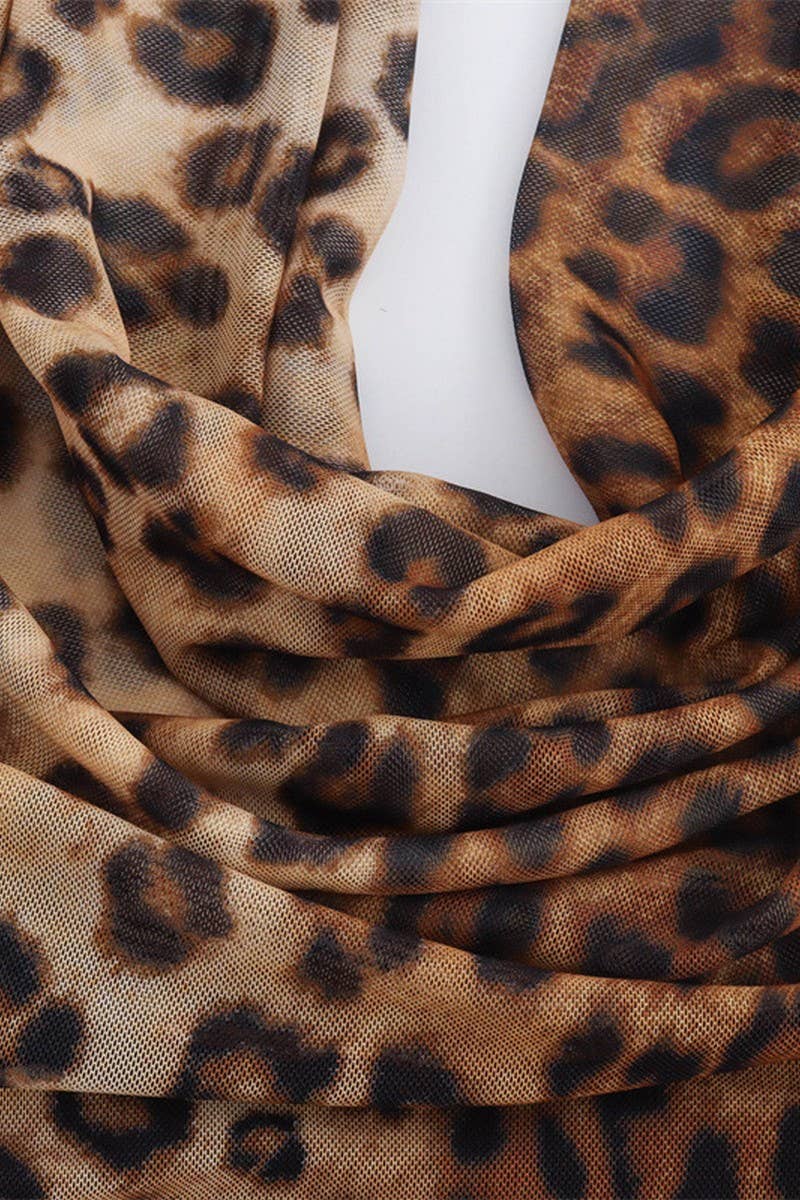 CWDHL0634_SEXY BACKLESS HALTER NECK LEOPARD PRINT DRESS