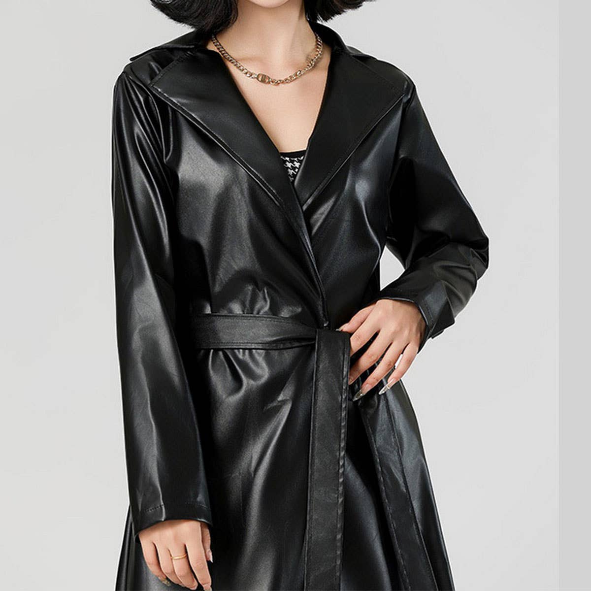 Long PU Trench Coat ? Wrinkle-Free & Stylish