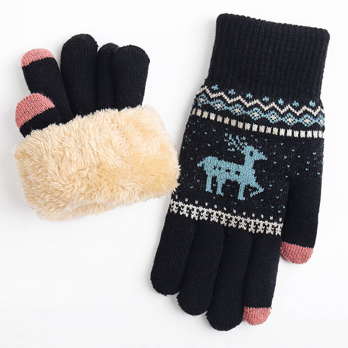 Winter Touchscreen Gloves ? Thick Knit for Women_CWAG0133