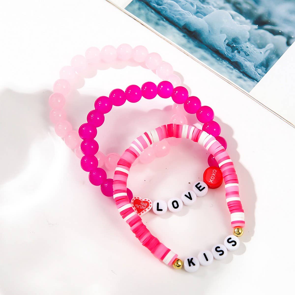 LOVE LOVE LOVE FRIENDSHIP GIFT HANDMADE BRACELET