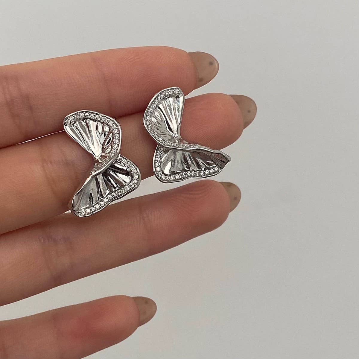 HIGH-END MICRO-INLAID ZIRCON BUTTERFLY EARRINGS